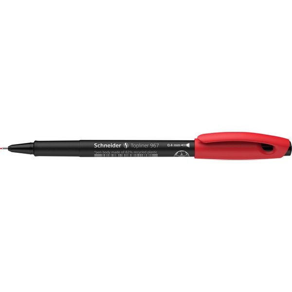Fineliner Schneider Topliner 967 0.4mm rood