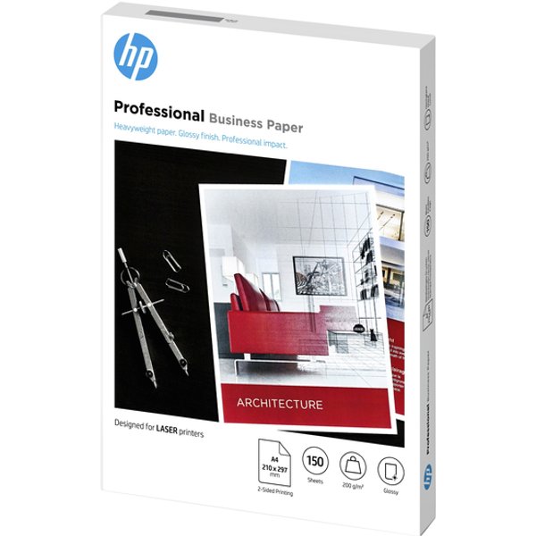 Fotopapier laser HP 7MV83A 200gr A4 glans wit 150 vel