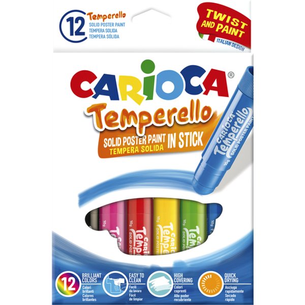 Plakkaatverf Carioca Temperello 12 stuks