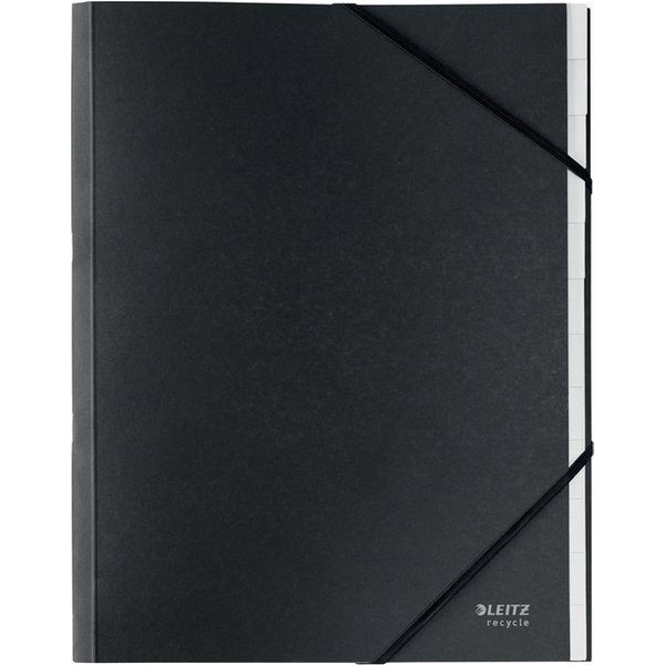Sorteermap Leitz Recycle 12 tabs karton zwart