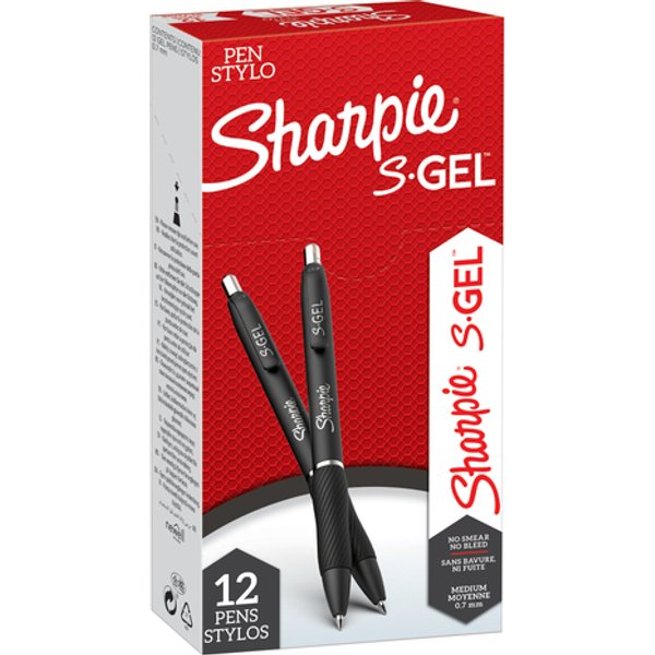 Gelschrijver Sharpie S-gel medium zwart