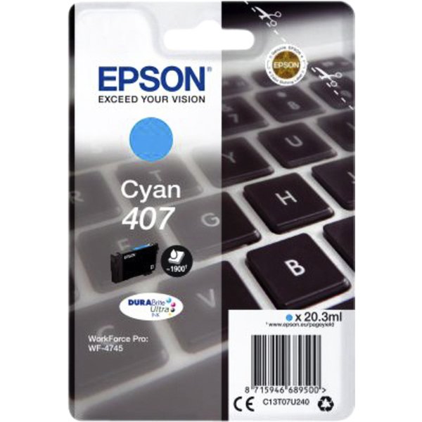 Inktcartridge Epson 407 T07U240 blauw