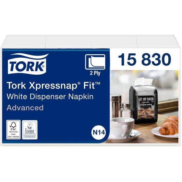 Servet Tork N14 Xpressnap Fit Advanced multifold 2-laags 213x165mm 720 vel wit 15830