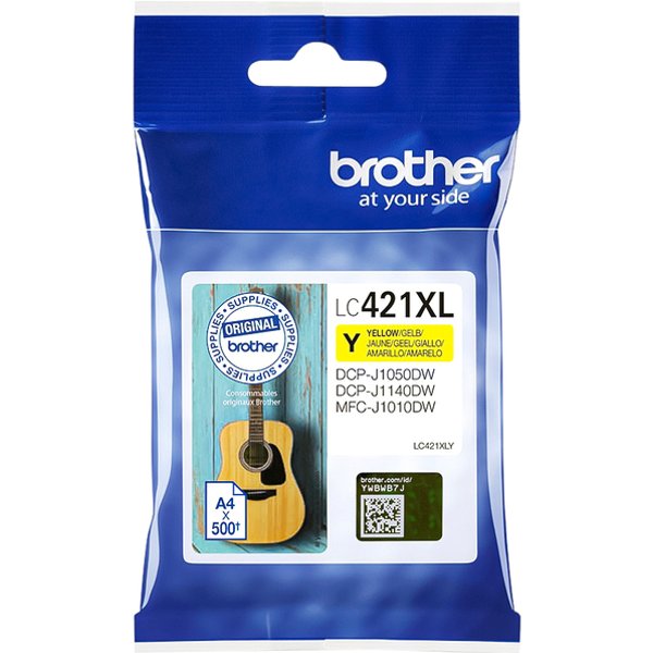 Brother Inktcartridge LC-421XLY Origineel Geel LC421XLY