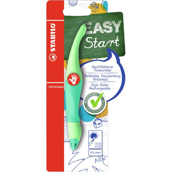 Rollerpen STABILO Easyoriginal rechts M pastel vleugje mint blister