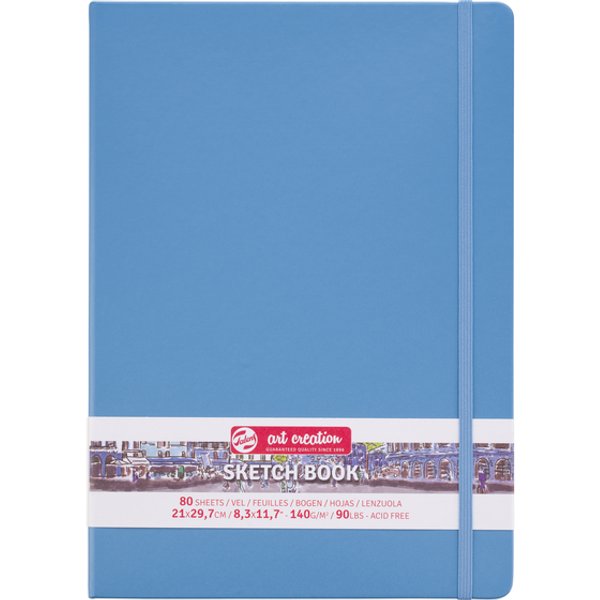 Schetsboek Talens Art Creation 80 witte vellen 140gr 210x300mm blauw