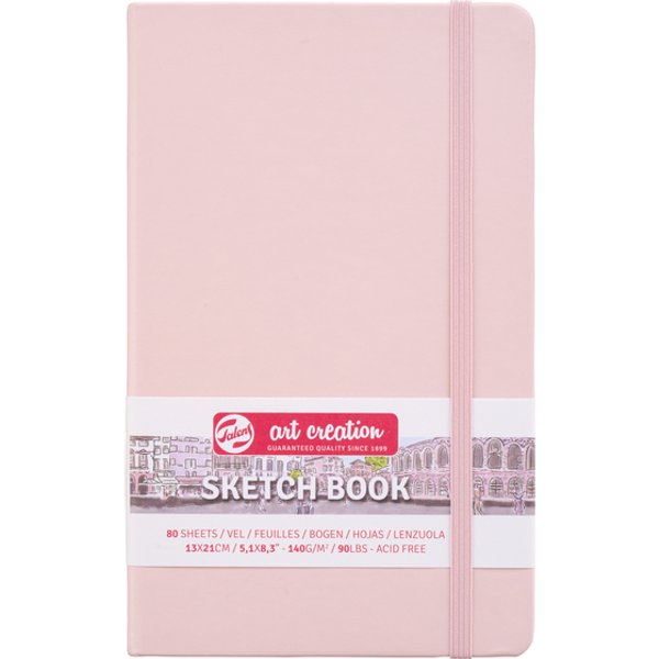 Schetsboek Talens Art Creation 80 witte vellen 140gr 130x210mm roze