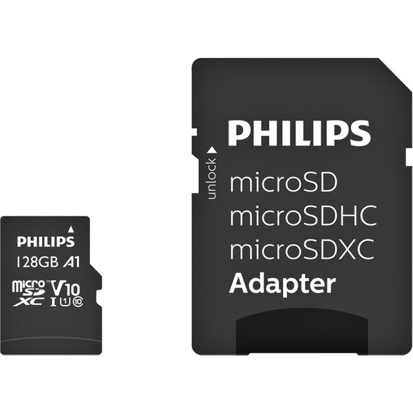 Geheugenkaart Philips micro SDXC Class 10 UHS-I U1 128GB