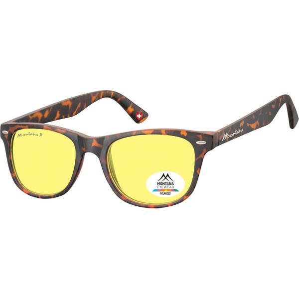 Zonnebril Montana met geel gepolariseerd glas turtle