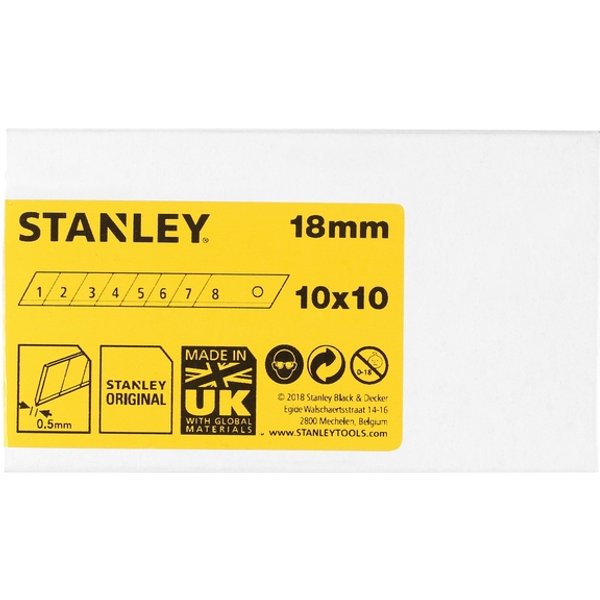 STANLEY 1-11-301 -Afbreekkling 18mm, 100 stuks in 10 dispenser 100 stuk(s)