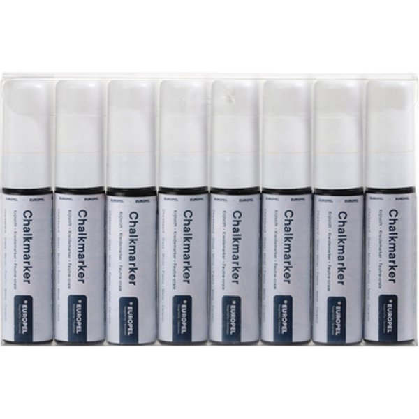 Krijtstift Europel 15mm wit etui 8 stuks