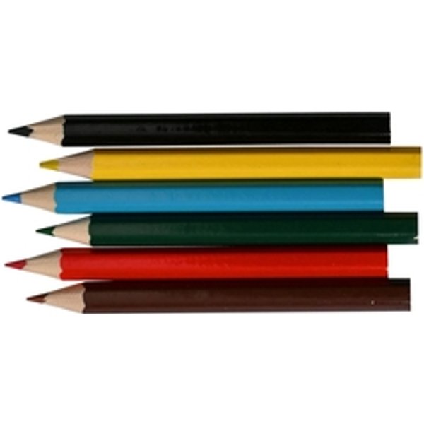 Kleurpotloden kort set a 6 kleuren
