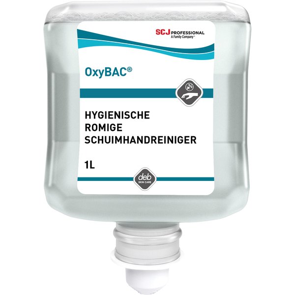 Handreiniger SCJ Oxy Bac Foam Wash antibacteriëel parfumvrij 1000ml