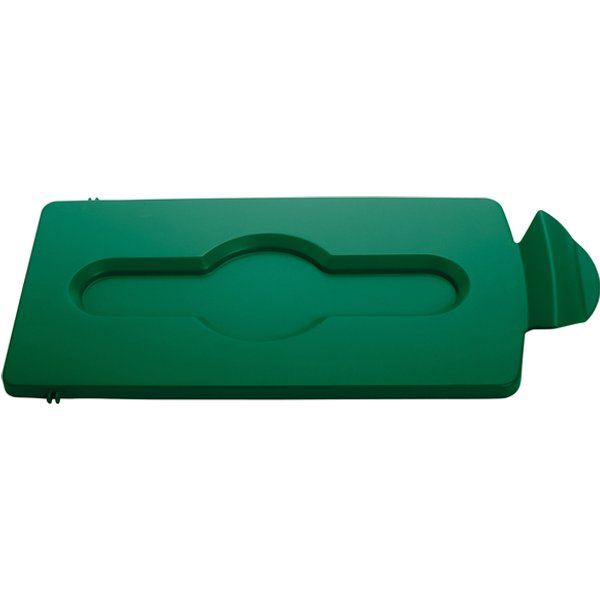 Deksel Rubbermaid Slim Jim Recyclestation gesloten groen