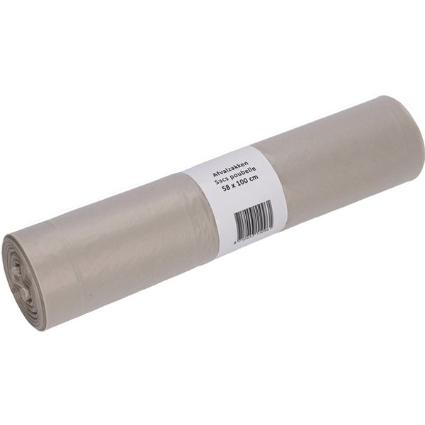 Afvalzak Cleaninq 58x100cm LDPE recycled T50 80L transparant