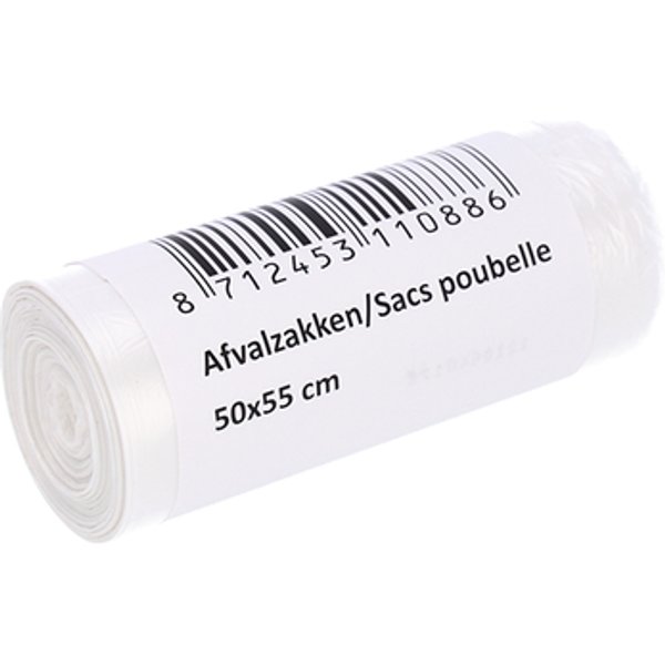 Afvalzak Cleaninq 50x55cm HDPE T15 25L transparant