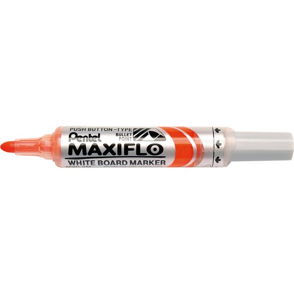 Whiteboardmarker Pentel MWL5M Maxiflo rond 3mm oranje