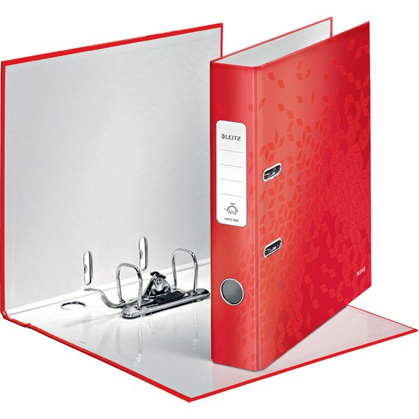 Ordner Leitz WOW 180 gelamineerd 50mm A4 rood
