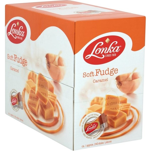 Nougat Lonka fudge caramel doos 214 stuks