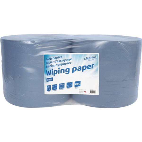 Poetspapier Cleaninq extra groot 2-laags 1000 vel blauw