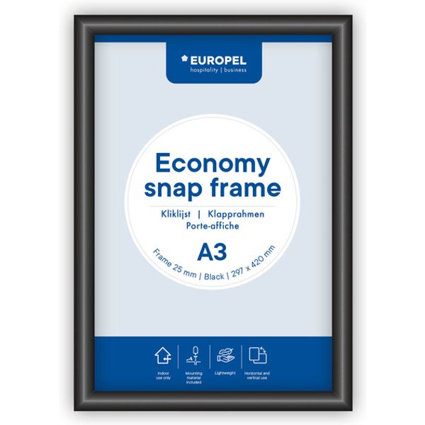 Kliklijst Europel Economy A3 zwart