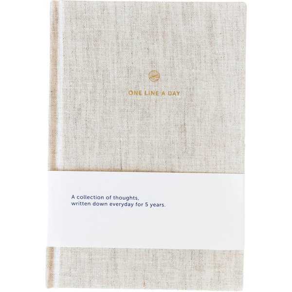 Dagboek A-Journal One Line A Day Linen lijn