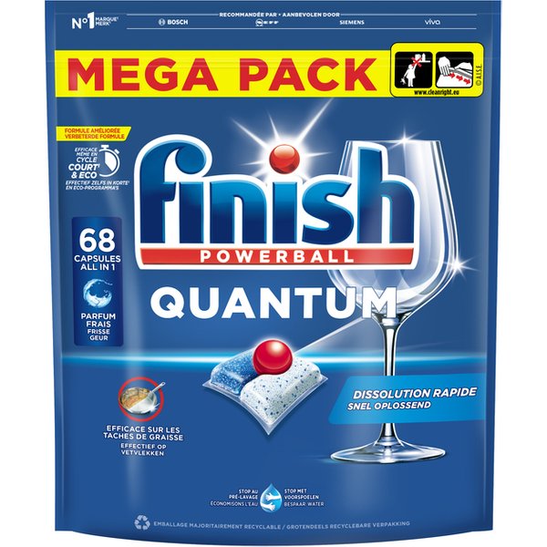 Vaatwastabletten Finish Quantum Regular 68 stuks