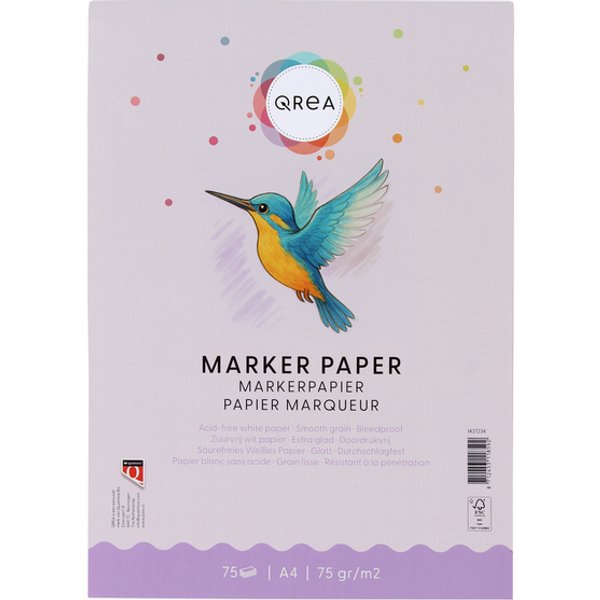 Markerblok Qrea A4 75gram 75vel