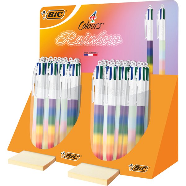 4-Kleuren balpen Bic regenboog medium assorti