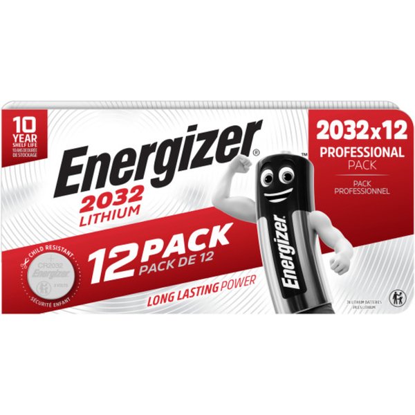 Batterij Energizer knoopcel 12x CR2032 lithium