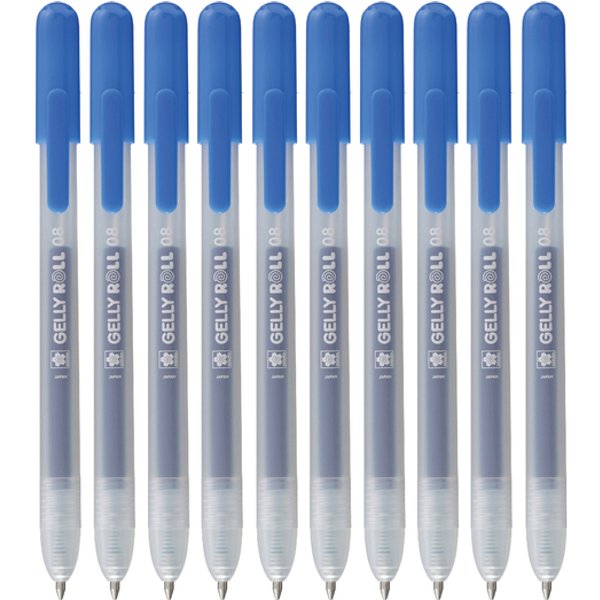 Gelschrijver Sakura Gelly Roll Classic 08 klikfunctie blauw 10 stuks
