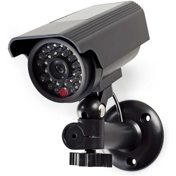 Dummy beveiligingscamera Nedis bullet solar buiten grijs