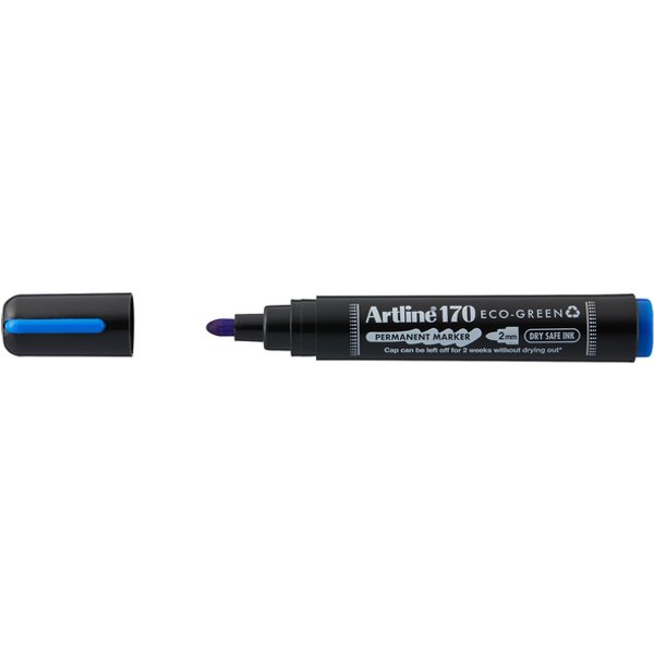 Permanent marker Artline 170 Dry Safe Eco rond medium blauw