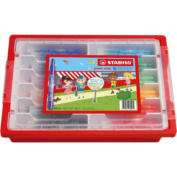 Viltstift STABILO power Max 980 XL assorti classpack à 96 stuks