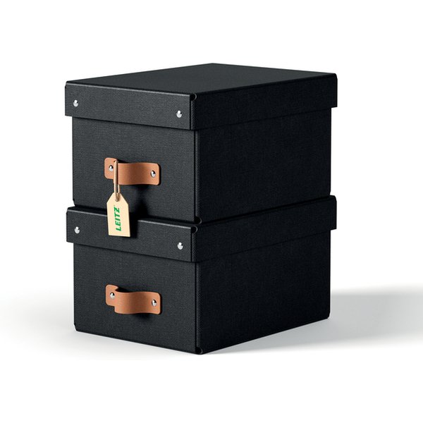 Opbergdoos Leitz Puro met deksel 7 liter set van 2 zwart