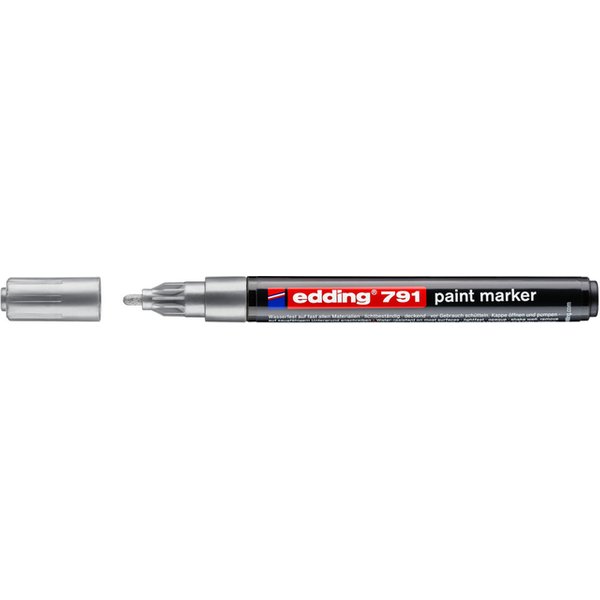 Paintmarker edding 791 op alcoholbasis 1-2mm zilver