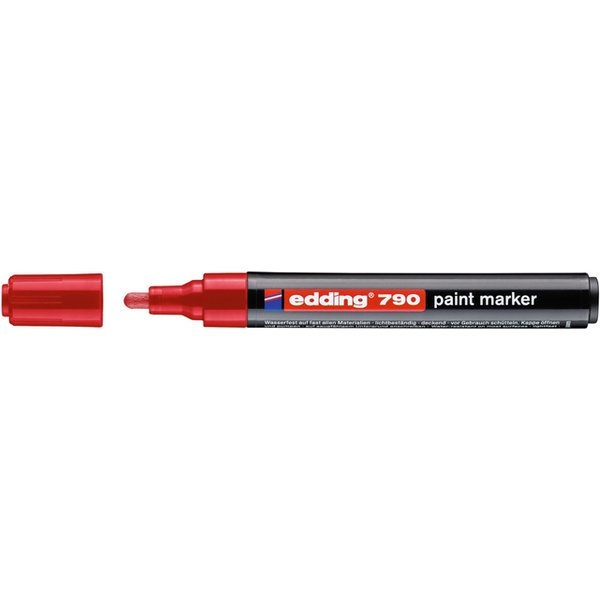 Paintmarker edding 790 op alcoholbasis 2-3mm rood