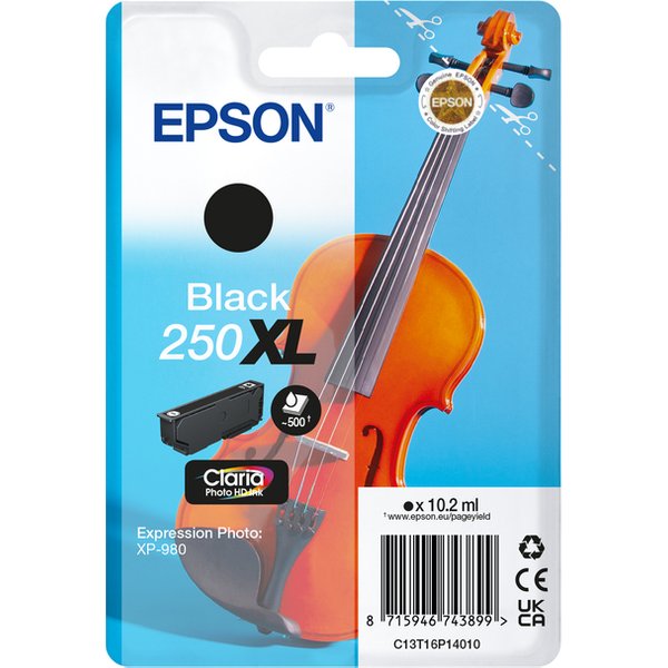 Inktcartridge Epson 250XL T16P14 zwart