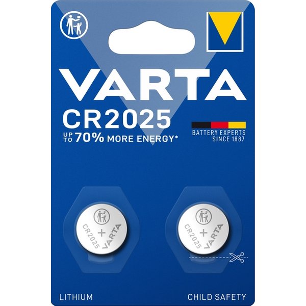 Batterij VARTA knoopcel 2x CR2025 lithium
