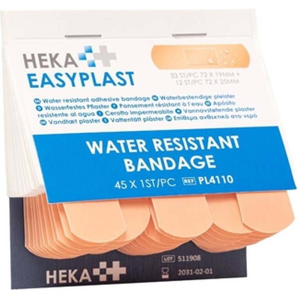 Pleister Heka Easyplast water resistant navulling 6x 45 stuks