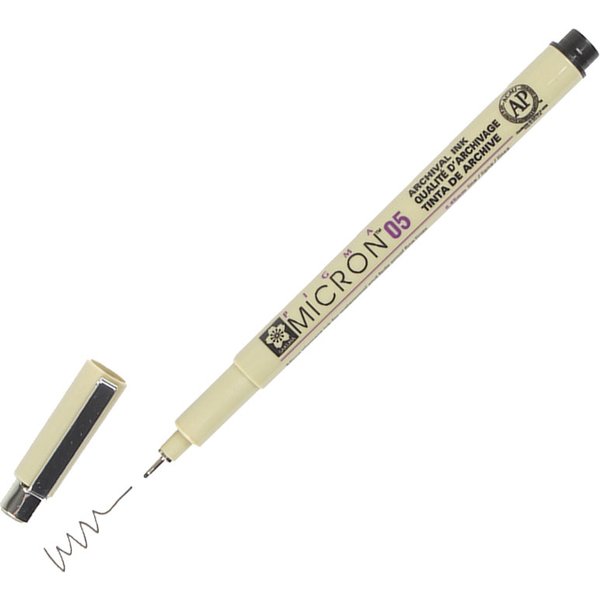Fineliner Sakura Pigma Micron 005 0.2mm zwart