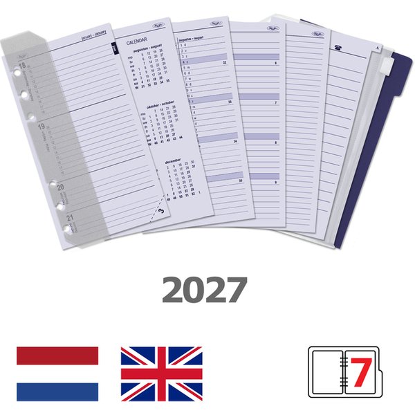 Agendavulling 2027 Kalpa Personal jaardoos 7dagen/2pagina's