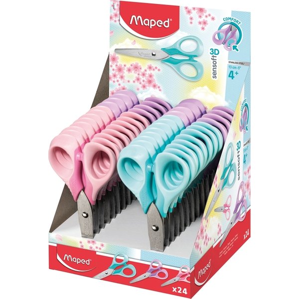 Kinderschaar Maped Sensoft 13cm rechtshandig pastel assorti
