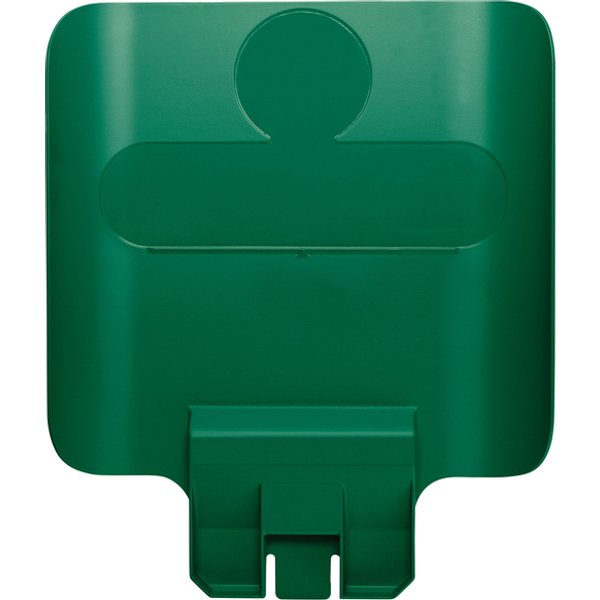 Paneel Rubbermaid Slim Jim Recyclestation voor label groen