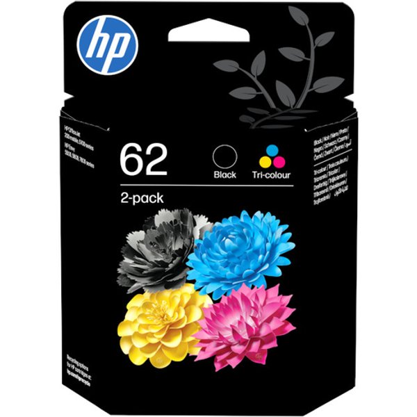 HP Inktcartridge 62 Origineel Combipack Zwart, Cyaan, Magenta, Geel N9J71AE Inkt