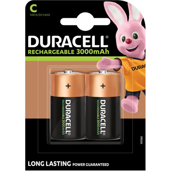 Batterij oplaadbaar Duracell 2xC 3000mAh Plus