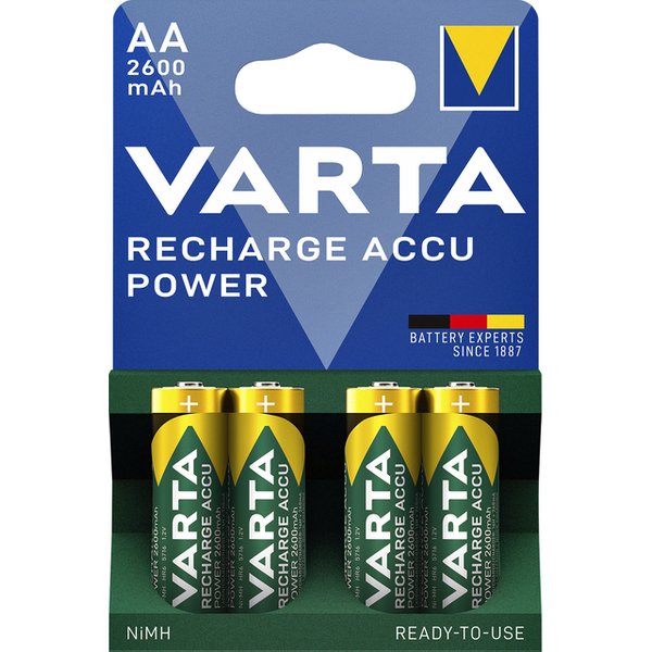 Varta RECH.AC.Power AA2600mAh BLI4 Oplaadbare AA batterij (penlite) NiMH 2600 mAh 1.2 V 4 stuk(s)