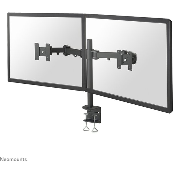 Neomounts FPMA-D960D Tafelbeugel voor monitor Aantal monteerbare displays: 2 Display(s) 25,4 cm (10) - 68,6 cm (27) Zwart Kantelbaar, Zwenkbaar, Roteerbaar,