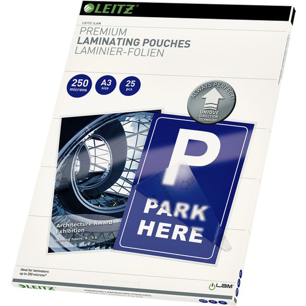 Leitz Lamineerfolie DIN A3 250 micron glanzend 25 stuk(s)