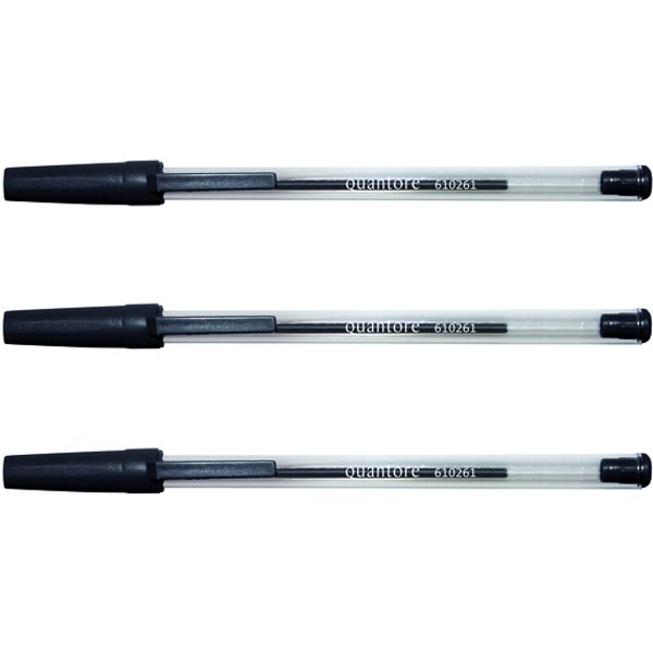 Balpen Quantore Stick zwart medium